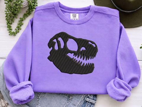 Dinosaur Skull Embroidery Design, T Rex Skull Machine Embroidery Pattern, Prehistoric Dinosaur Embroidery File, Dino Skull Embroidery Embroidery/Applique DESIGNS DesignDestine 