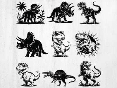 Dinosaur Svg Bundle, Dinosaur Silhouette, Dinosaur laser cut SVG Creativeart88 