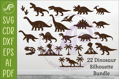 Dinosaur SVG Bundle for Laser Cutting SVG APInspireddesigns 