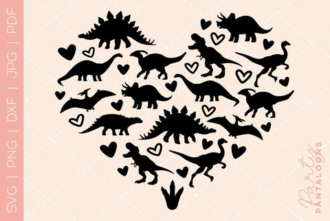 Dinosaur svg, happy valentines day svg, valentines design svg, valentines heart svg, valentines hearts svg, svg files for valentines SVG Partypantaloons 