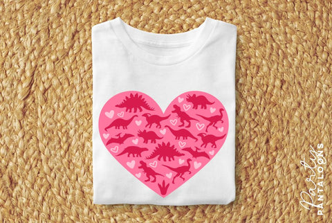 Dinosaur svg, happy valentines day svg, valentines design svg, valentines heart svg, valentines hearts svg, svg files for valentines SVG Partypantaloons 