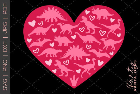 Dinosaur svg, happy valentines day svg, valentines design svg, valentines heart svg, valentines hearts svg, svg files for valentines SVG Partypantaloons 