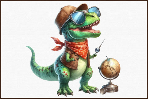 Dinosaur T-Rex with Sunglasses Sublimation designartist 