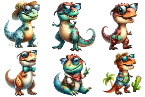 Dinosaur T-Rex with Sunglasses Sublimation designartist 