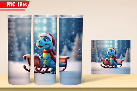 Dinosaur Tumbler Wrap PNG Files 2 Sublimation zafrans studio 