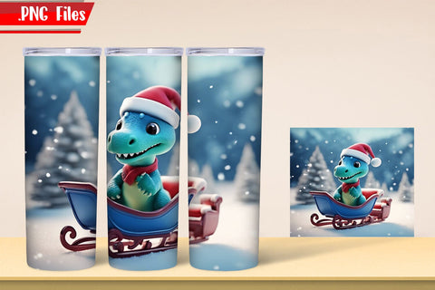 Dinosaur Tumbler Wrap PNG Files 2 Sublimation zafrans studio 