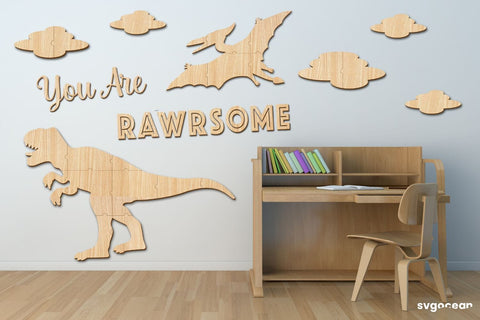 Dinosaur Wall Decor Laser Cut SVG SvgOcean 