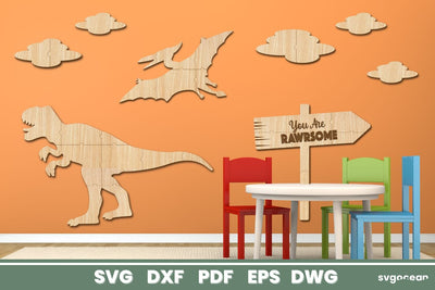 Dinosaur Wall Decor Laser Cut SVG SvgOcean 