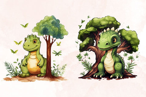 Dinosaur Watercolor Sublimation Clipart Bundle Sublimation Designangry 