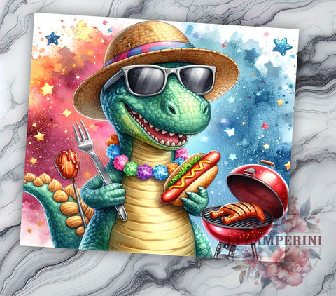 Dinosaurs 20oz Tumbler Wrap PNG, T-Rex Dinosaur Tumbler PNG Sublimation Design, Straight & Tapered Tumbler Wrap, Instant Digital Download Sublimation Li Zamperini 