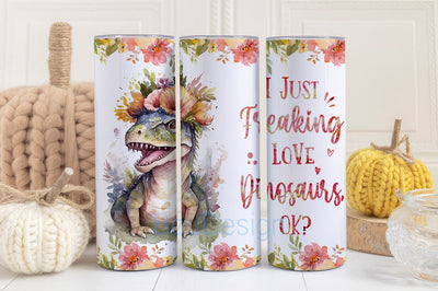 Dinosaurs Tumbler Cup Gifts For Women - Birthday Christmas Gifts For Dinosaur Tumbler Wrap 20oz Skinny Sublimation Lovers - Dinosaur Sublimation BouDesign 