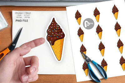 Dipped Ice Cream Sticker Sublimation artnoy 