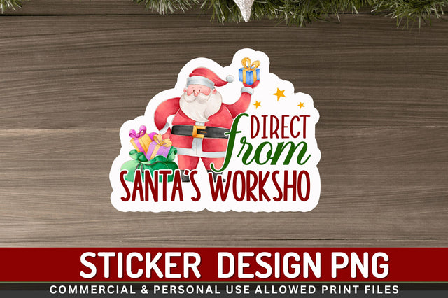 Direct from santa Stickers Design Sublimation Regulrcrative 