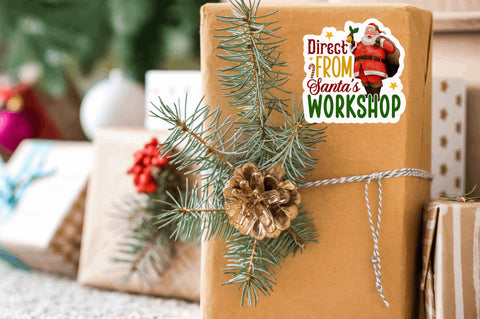 Direct from santa Stickers Design Sublimation Regulrcrative 