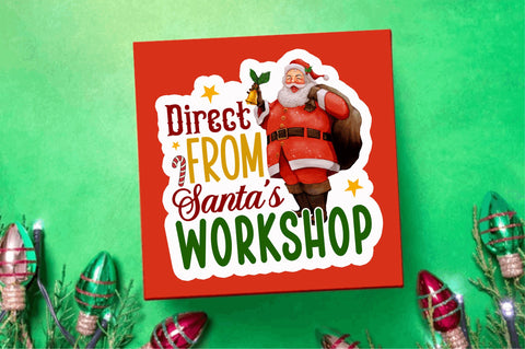 Direct from santa Stickers Design Sublimation Regulrcrative 