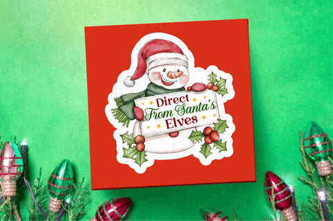 Direct from santa Stickers Design Sublimation Regulrcrative 