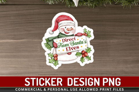 Direct from santa Stickers Design Sublimation Regulrcrative 