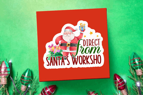 Direct from santa Stickers Design Sublimation Regulrcrative 
