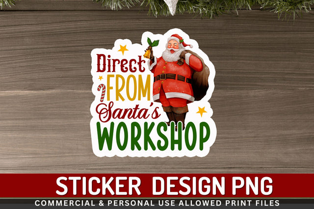 Direct from santa Stickers Design Sublimation Regulrcrative 