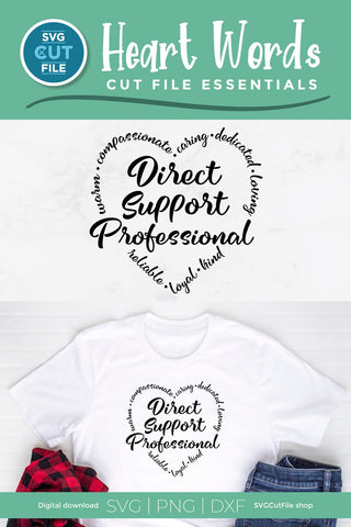Direct support professional svg, a DSP svg heart for crafters SVG SVG Cut File 
