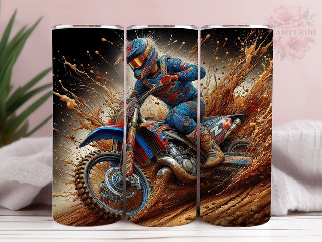 Dirt Bike 20oz Tumbler Wrap PNG, Motorcycle Tumbler Png, Straight & Tapered Tumbler Wrap, Instant Digital Download Sublimation Li Zamperini 