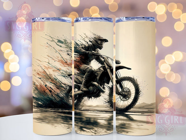 Dirt Bike 20oz Tumbler Wrap Sublimation Design, Straight Tapered Tumbler Wrap, Sports Tumbler Png, Instant Digital Download Sublimation SvggirlplusArt 