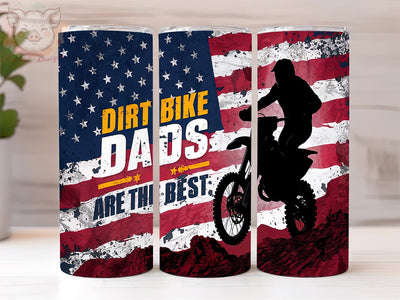 Dirt Bike Dad Are the Best 20oz Tumbler Png, Straight & Tapered Tumbler Png, Motocross Biker Tumbler Png, Digital Download PNG Sublimation Lara' s Designs 