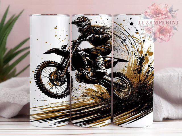 Dirt Bike Racing Motocross Tumbler Wrap, 20Oz Tumbler Sublimation, Motocross Drinkware Wrap, Off Road Racing Sublimation, Dirt Bike Cup Sublimation, Extreme Sports Tumbler Sublimation Li Zamperini 