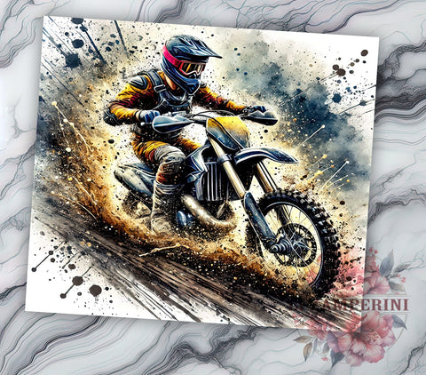 Dirt Bike Tumbler, Sports Tumbler, Off-Road Drinkware, 20oz Tumbler, Motorcycle Gift, Racing Decor, Adventurous Gifts Sublimation Li Zamperini 