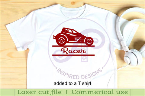 Dirt racer sprint car without wings Name sign SVG APInspireddesigns 