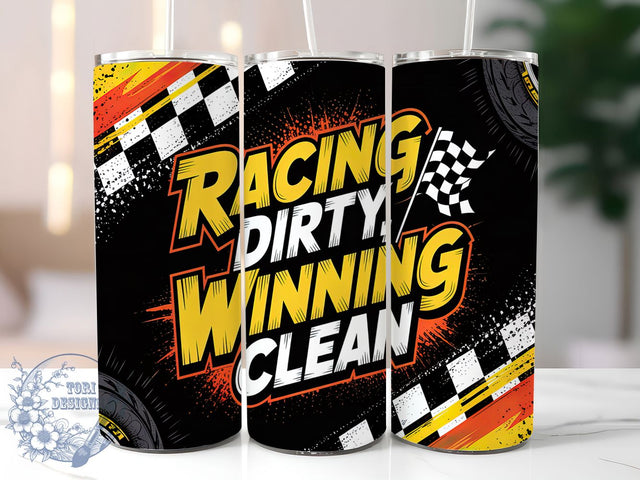 Dirty But Winning Racing Tumbler, Racing Tumbler Wrap, Dirty But Winning PNG, 20oz Sublimation Wrap, Race Car Cup Design, Motorsport Tumbler PNG, Funny Racing Quote Sublimation ToriDesigns 