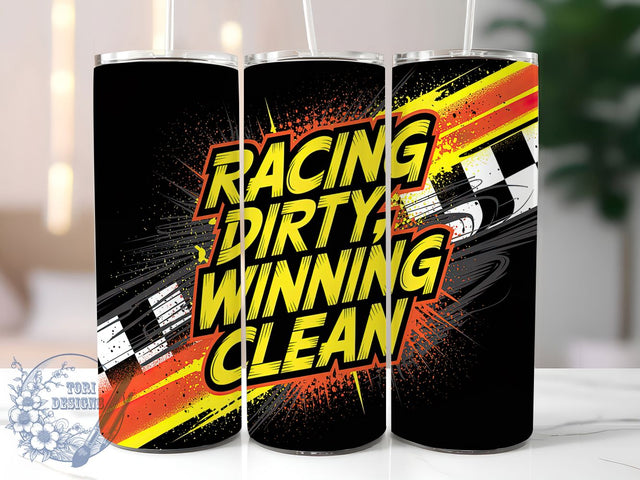 Dirty But Winning Racing Tumbler, Racing Tumbler Wrap, Dirty But Winning PNG, 20oz Sublimation Wrap, Race Car Cup Design, Motorsport Tumbler PNG, Funny Racing Quote Sublimation ToriDesigns 