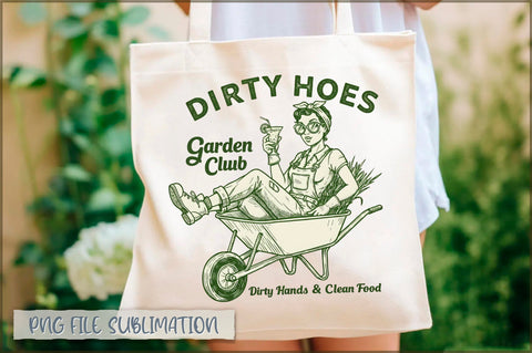 Dirty hoes garden club dirty hands & clean food Tote Bag Sublimation Shetara Begum 
