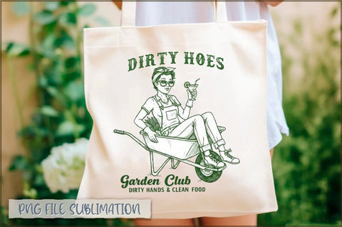 Dirty hoes garden club dirty hands & clean food Tote Bag Sublimation Shetara Begum 
