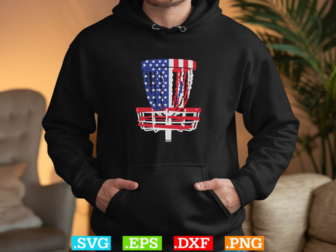 Disc Golf Basket American Flag Svg Bundle, 4th Of July SVG Creativeart88 