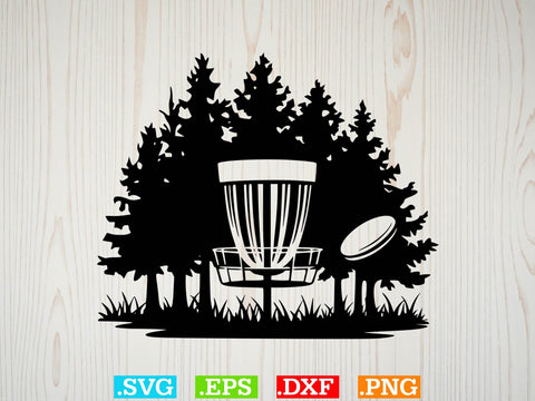 Disc Golf With Tree Branches Bundle Design SVG Creativeart88 