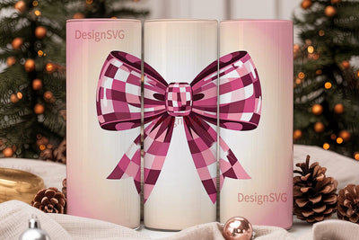 Disco Ball Bow 20oz Tumbler Wrap Sublimation DesignSVG 