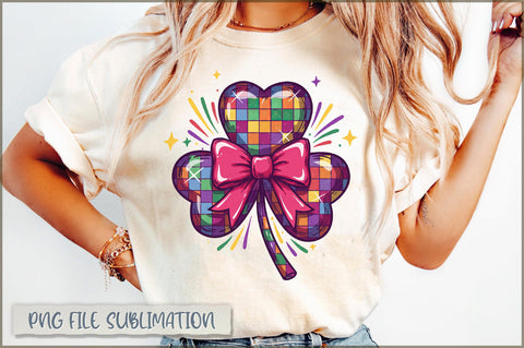 Disco Shamrock St Patrick's Day PNG Sublimation Shetara Begum 