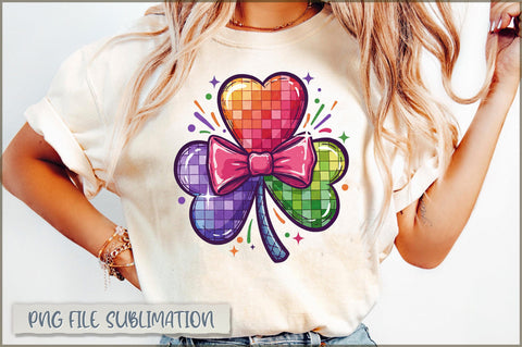 Disco Shamrock St Patrick's Day PNG Sublimation Shetara Begum 