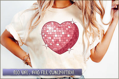 Disco Valentine Heart Coquette Sublimation Sublimation Shetara Begum 