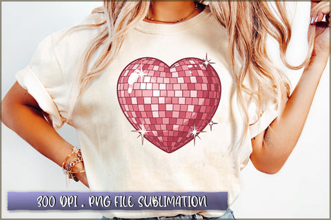 Disco Valentine Heart Coquette Sublimation Sublimation Shetara Begum 