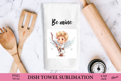 Dish Towel PNG. Cupid PNG. Valentines Day PNG Sublimation Olga Terlyanskaya 