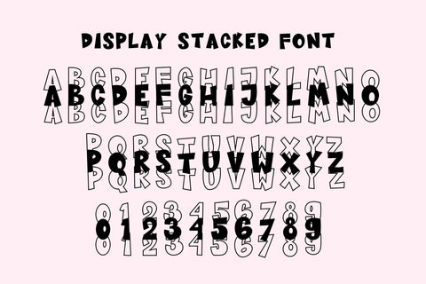 Display Stacked Font Dm Letter Studio 