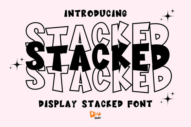Display Stacked Font Dm Letter Studio 