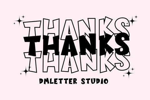 Display Stacked Font Dm Letter Studio 