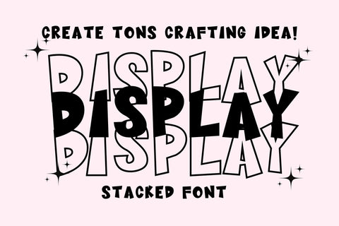 Display Stacked Font Dm Letter Studio 