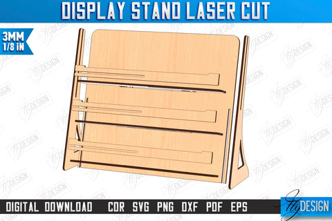 Display Stands Laser Cut Bundle | Craft Show Display Stand | Wooden Product Organizer | CNC Files SVG Fly Design 