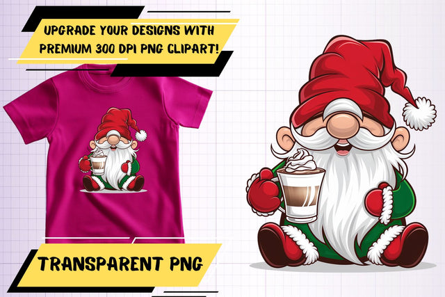 Distinctive PNG designs, for sublimation , Gnome Sublimation HoodArtCraft 