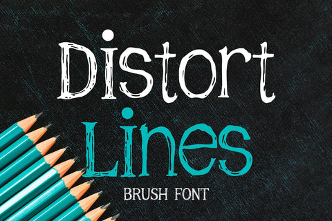 Distort Lines – Textured Brush Font Font Mozzatype 