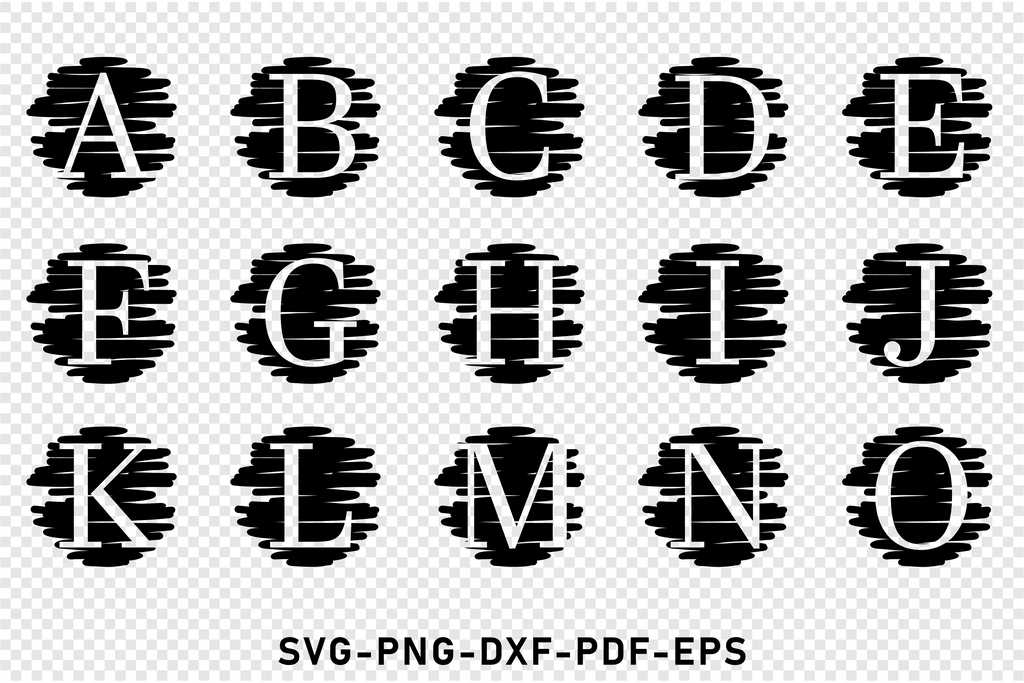 Distressed Alphabet Monogram Letters, Distressed Font SVG Designs ...